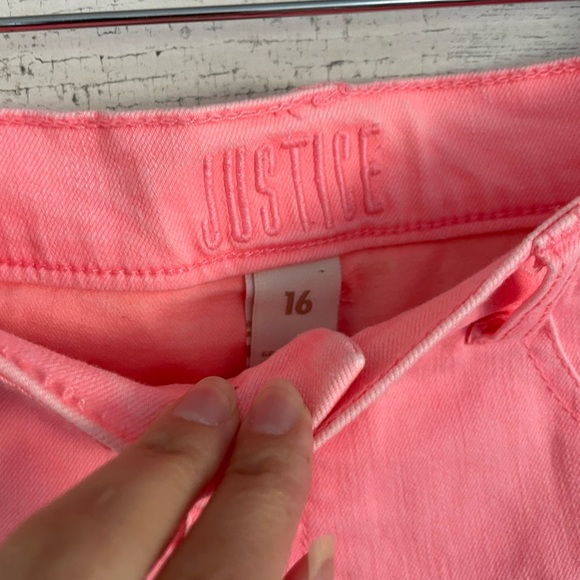 JUSTICE PINK SHORTS- Size 16 - Picture 3 of 9